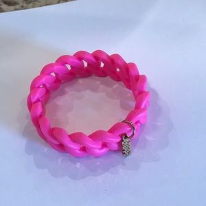 BRAND NEW Rubbs Rubber Chain-Link Bracelet in Pink